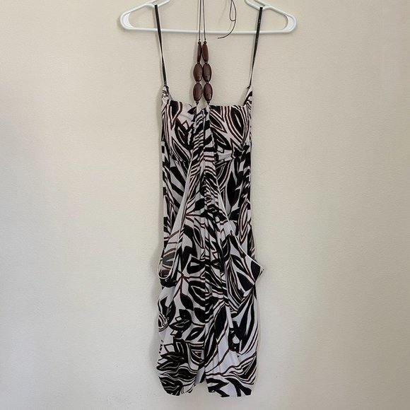 Kitty "Sexy Yet Classy" Halter Dress Brown White Black Size M/M‎ - Picture 1 of 12